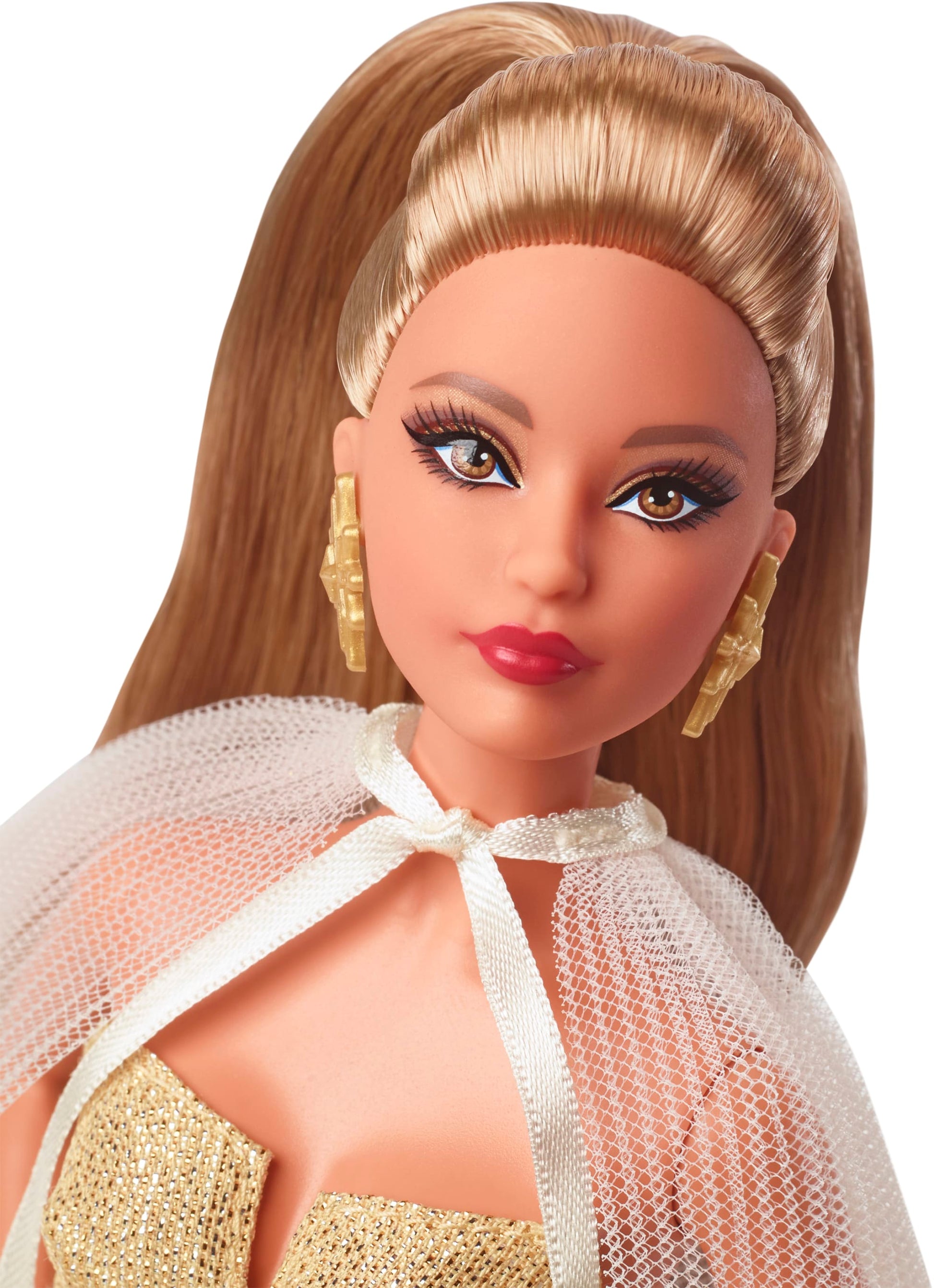 2023 Holiday Barbie Doll, Seasonal Collector Gift, Golden Gown And Light Brown Hair